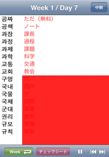 リズム単語（チャンツ）